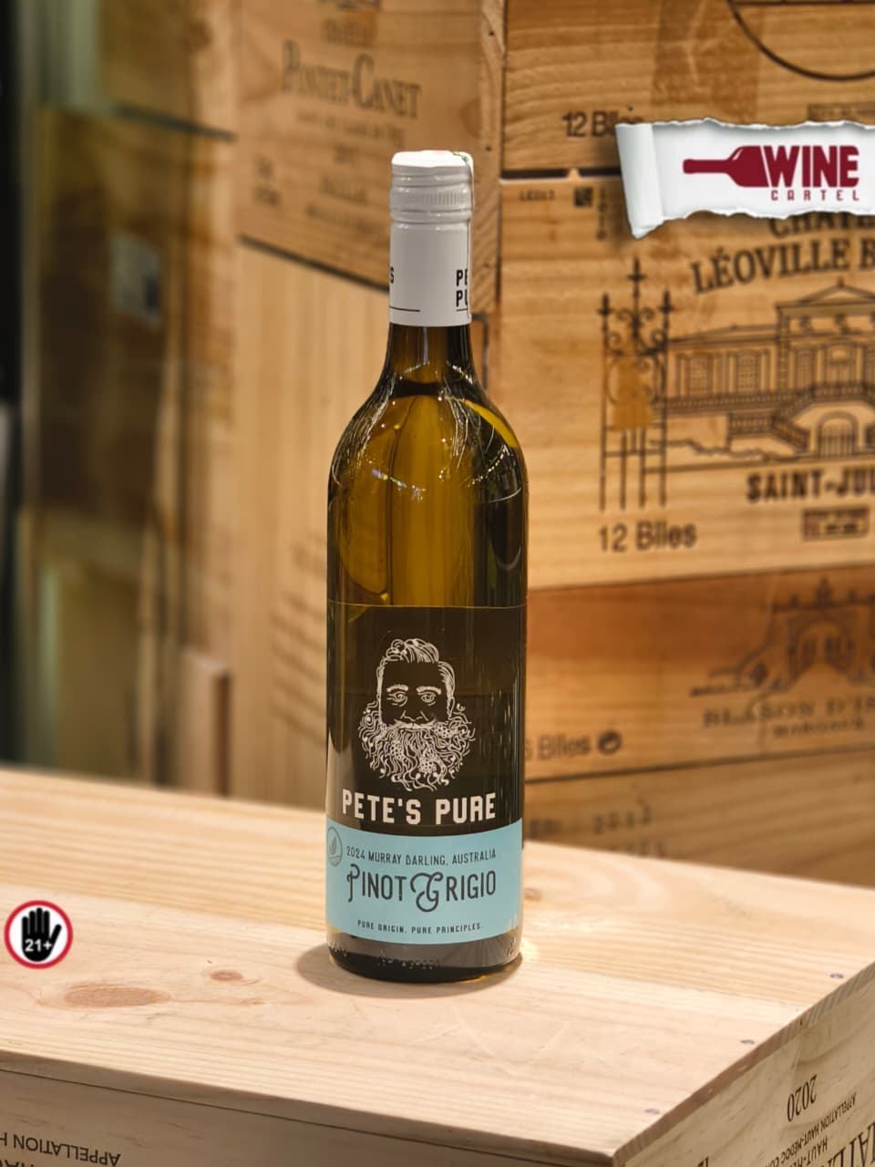 WHITE WINE Pete's Pure Pinot Grigio 750mL Australia