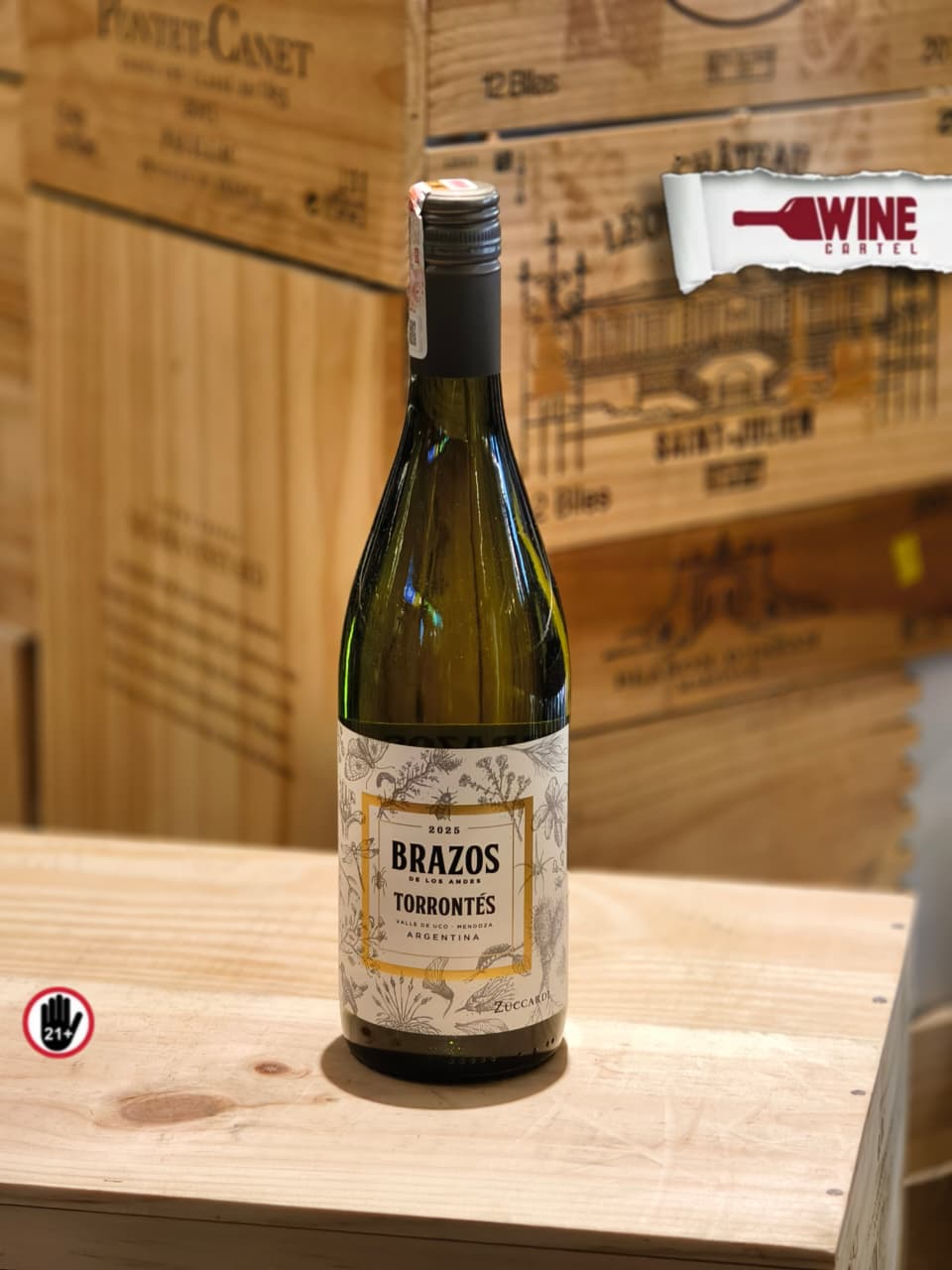 WHITE WINE BRAZOS De Los Andes TORRONTES Mendoza 750mL ARGENTINA