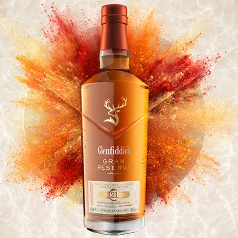 WHISKY Glenfiddich 21 Year Old Gran Reserva Rum Cask Single Malt 700mL SCOTLAND