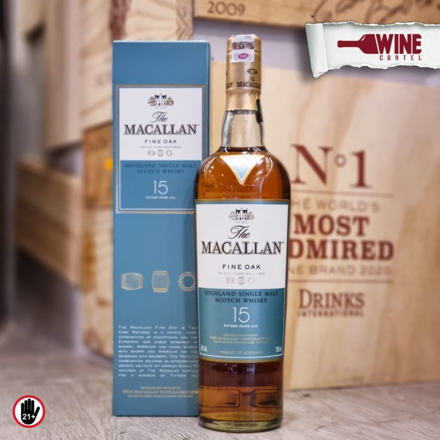 WHISKY MACALLAN 15 YO Triple Cask Single Malt Scotch Whisky 700mL