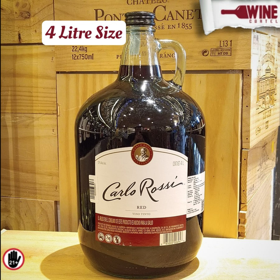 RED WINE Carlo Rossi Red/Vino Tinto Smooth 4 Liter MAGNUM CALIFORNIA