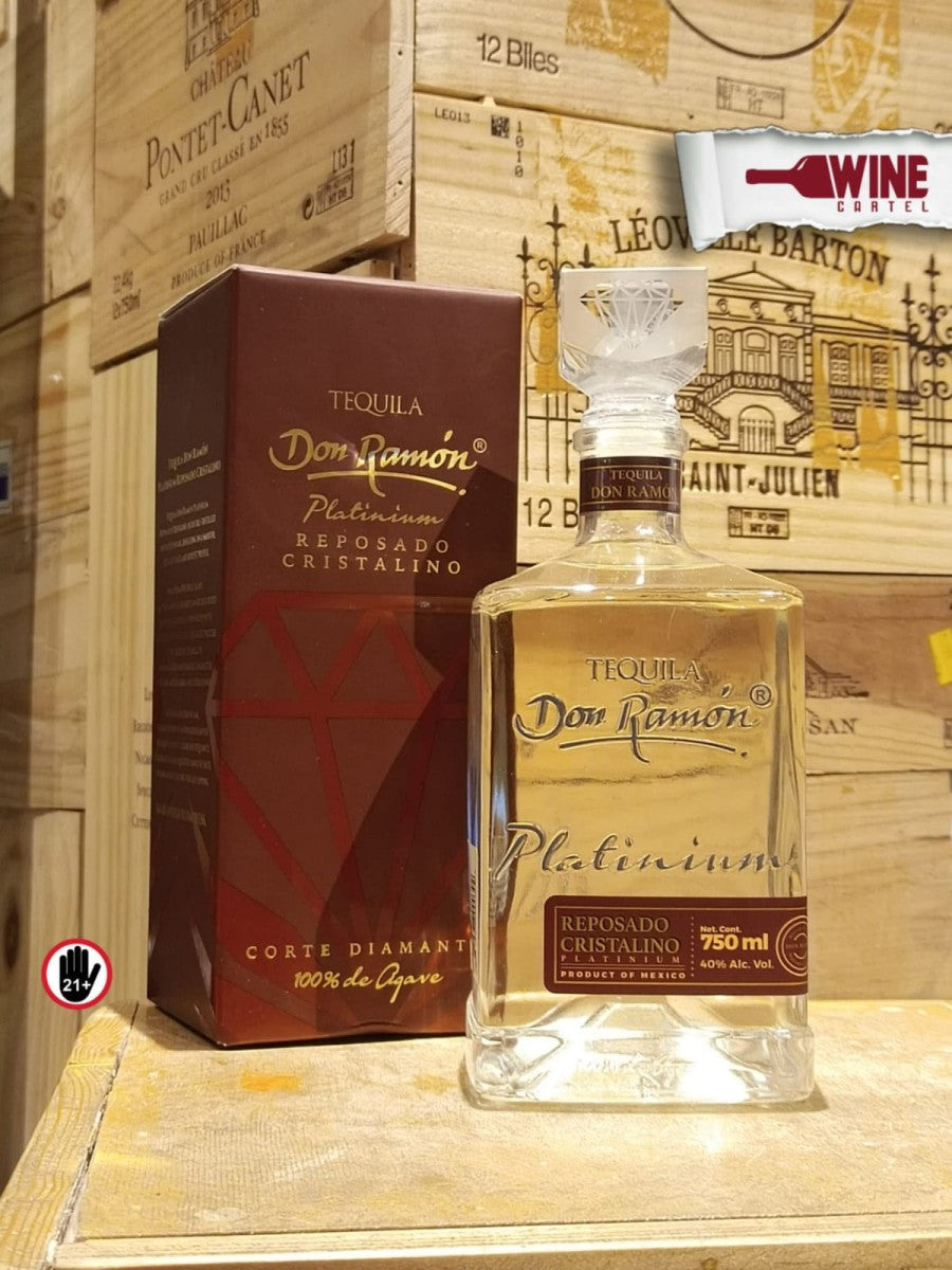 TEQUILA Don Ramon Platinium Resposado Cristalino Tequila 750ml MEXICO