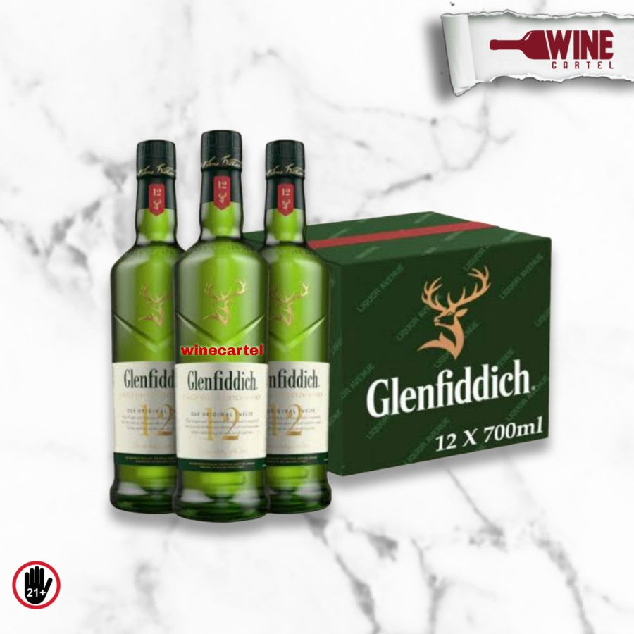 WHISKY Glenfiddich 12 YO Single Malt Scotch 700ml 1 Box / Dus / Karton