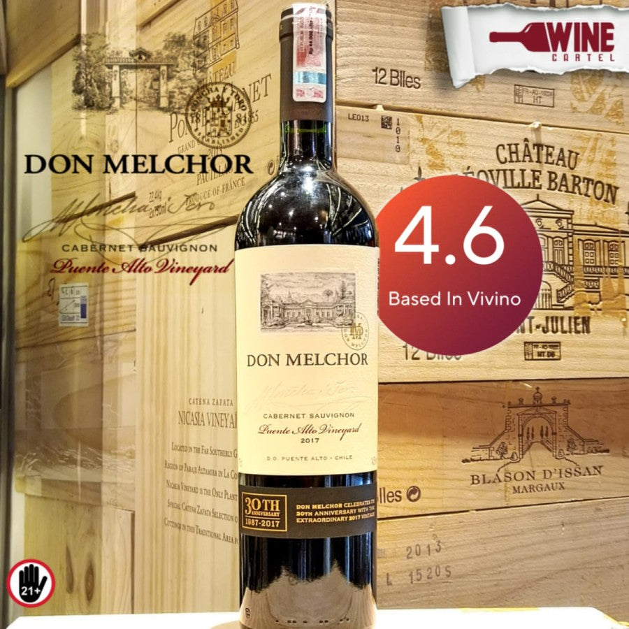 RED WINE DON MELCHOR 2017 Cabernet Sauvignon 750mL CHILE