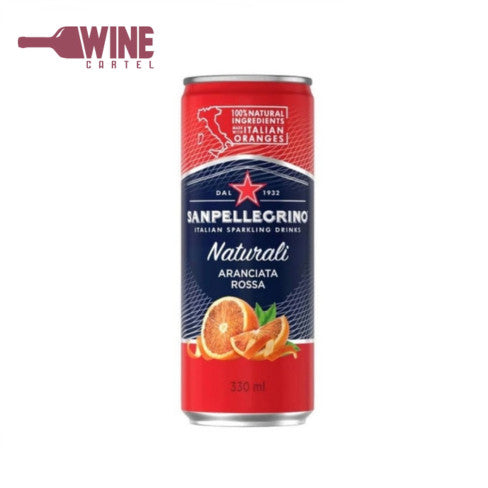 San Pellegrino Naturali Aranciata Rossa Can 330ML Sparkling Drink ITALY