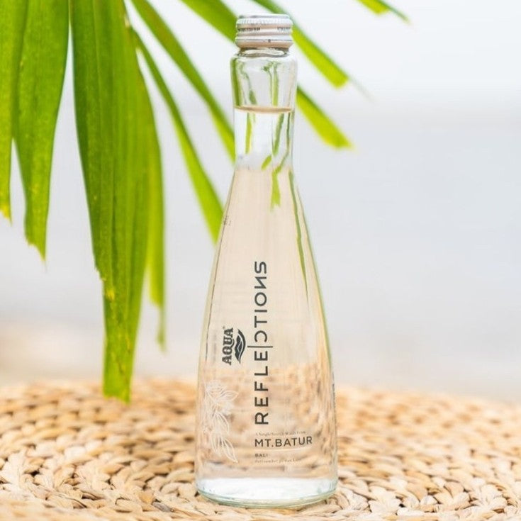 Aqua Reflections Still Mineral water 380ml Aqua botol beling kaca Air Putih minum Glass Bottle