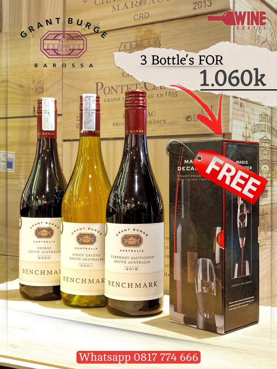 Grant Burge Wine Barossa PROMO Bundling 3 Botol FREE Magic Decanter AUSTRALIA