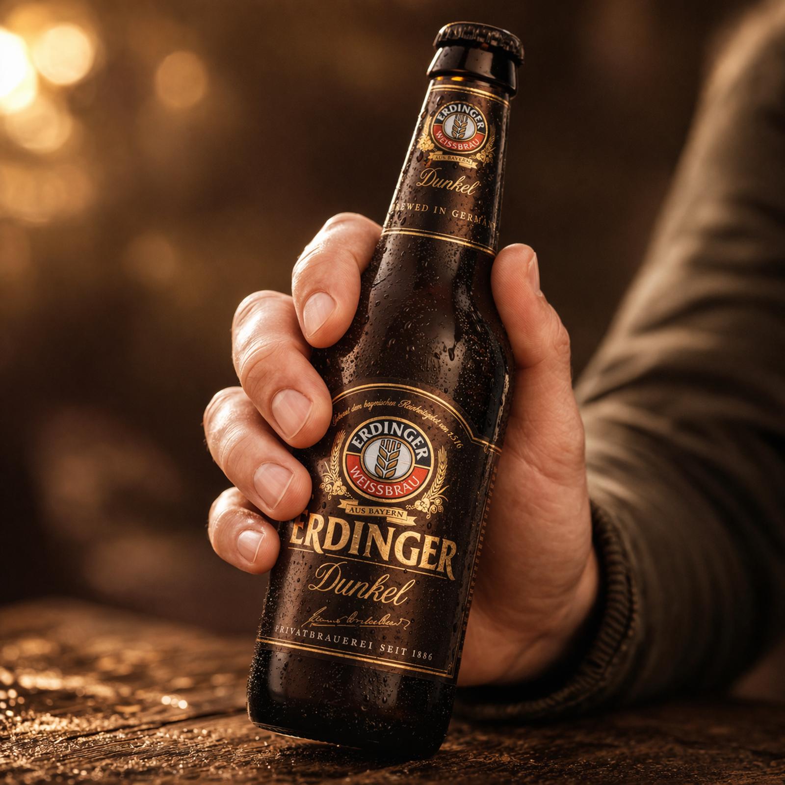 BIR Erdinger Dunkel Dark Beer 330mL BOTOL