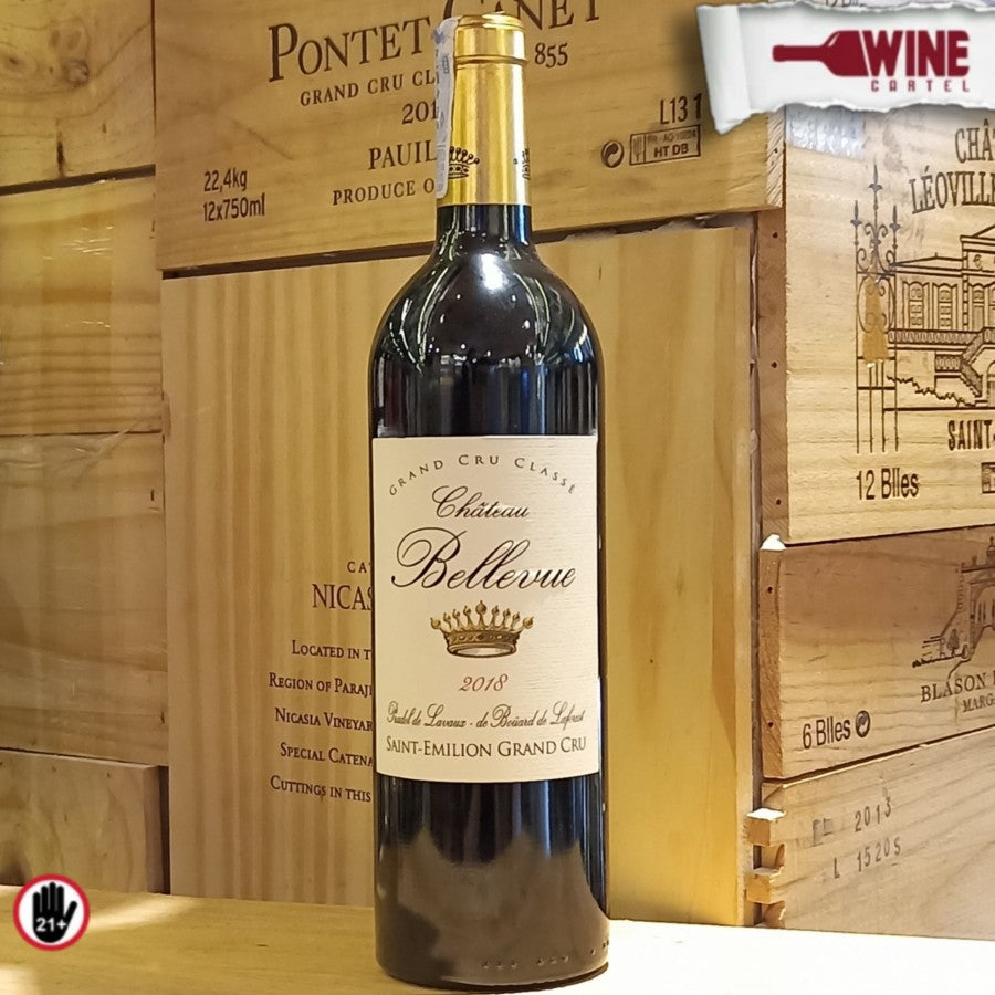 Red Wine Chateau Bellevue Saint Emillion 2018 - 750ml FRANCE