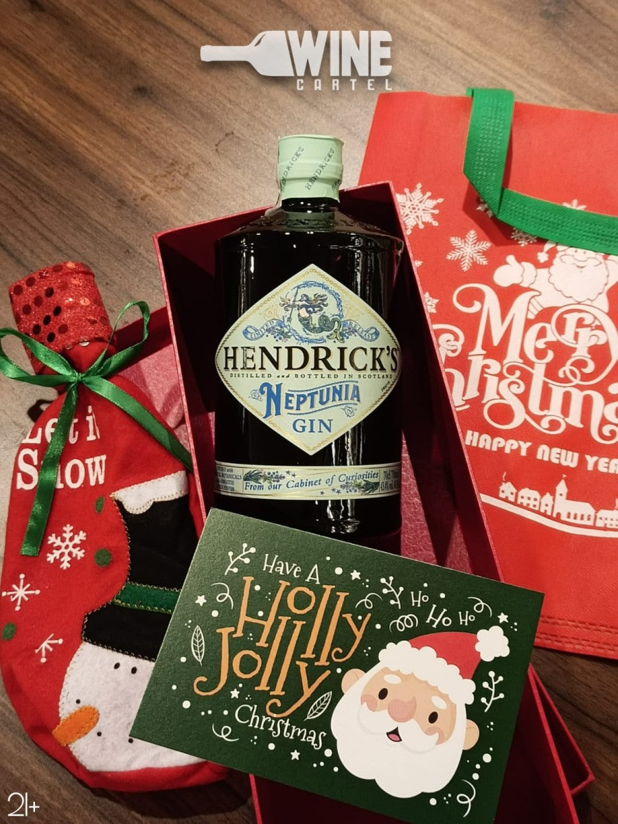 Hampers Christmas Natal Gift GIN Hendricks Hendrick Neptunia Gin 700ml