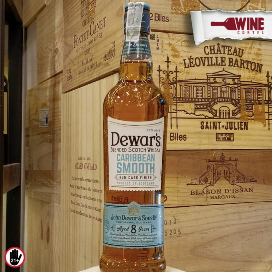 WHISKY Dewars 8 YO - Caribbean Smooth Blended Scotch 750ml NETHERLAND