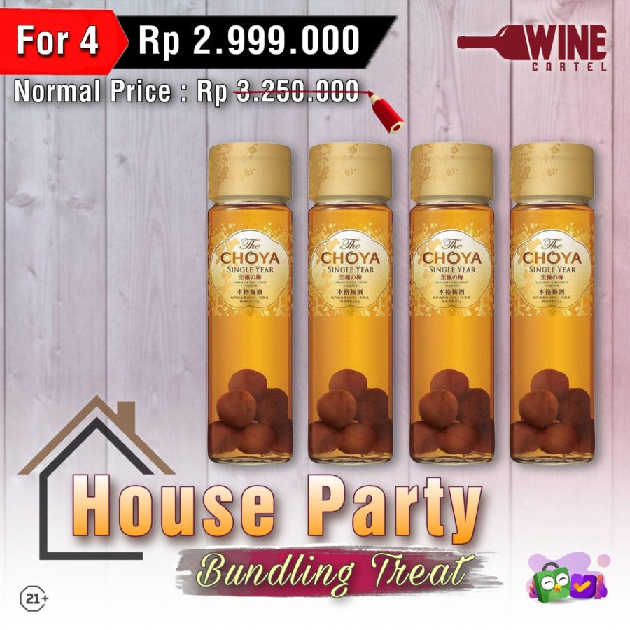 HOUSE PARTY Bundling The Choya Umeshu Single Year 650mL 4to 2.999 JEPANG