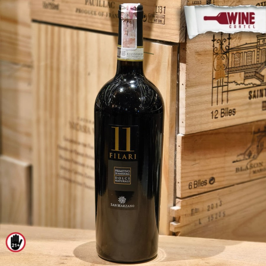 RED WINE Feudi 11 Filari Primitivo di Manduria Dop Dolce 750mL ITALY