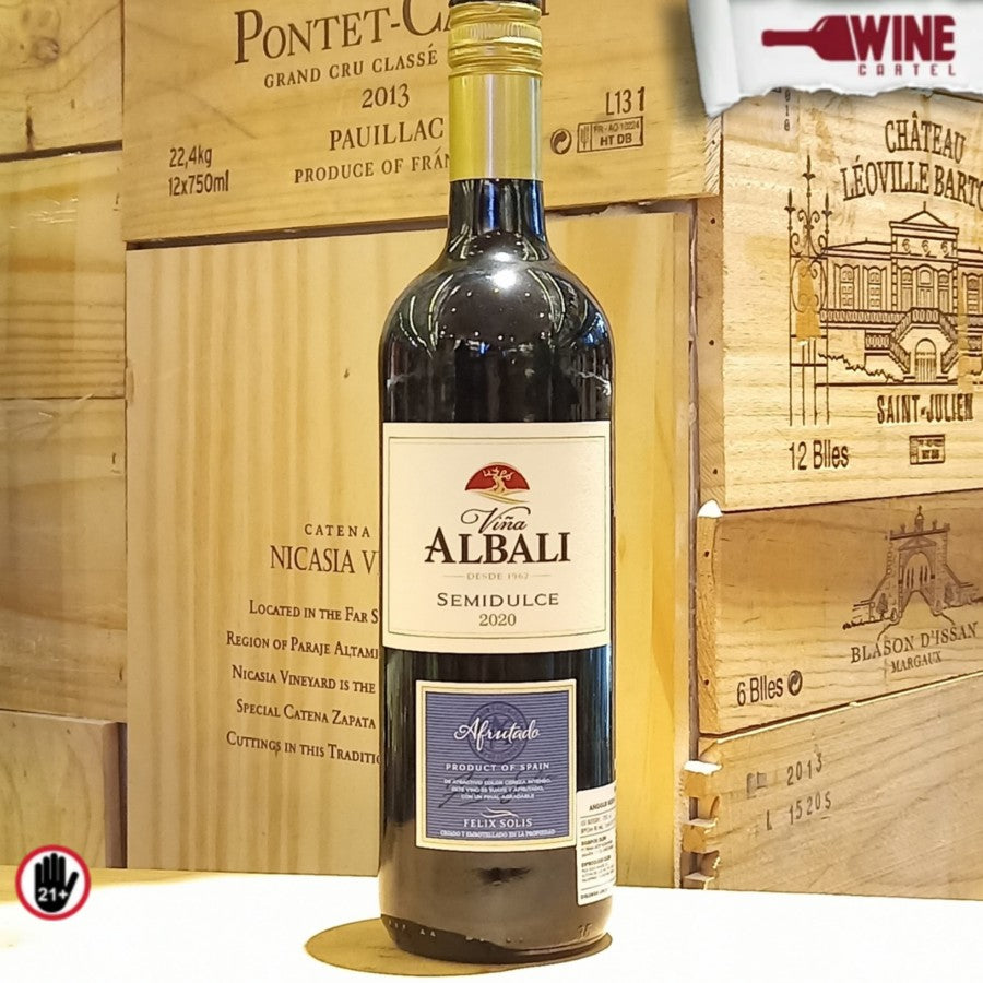 RED WINE Vina Albali Temparanillo Semidulce - semi sweet 750mL SPAIN