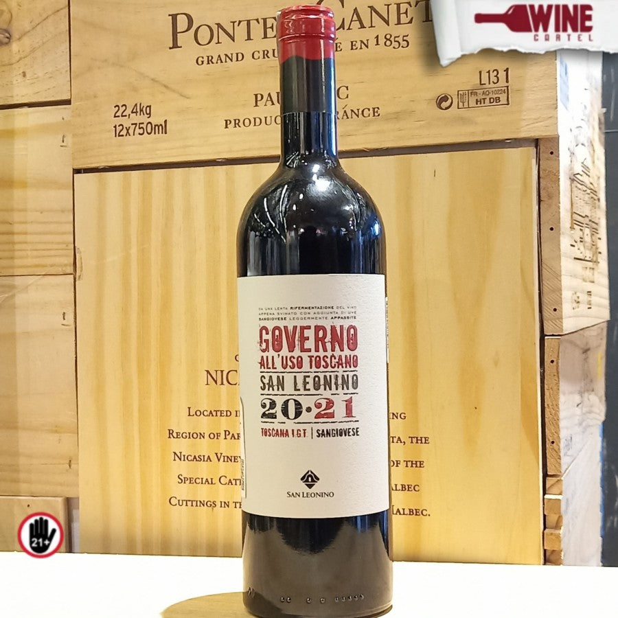 San Leonino Governo All'Uso Toscano 2021 Toscana IGT Sangiovese 750mL ITALY