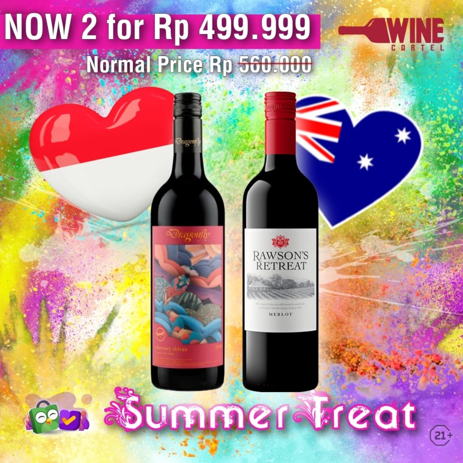 SUMMER TREAT Bundling RED WINE Dragon Fly - Rawson's Retreat 2FOR 499K AUSTRALIA