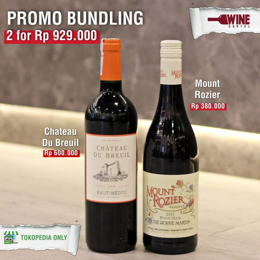 PROMO WINE BUNDLING CHATEAU DU BREUIL & MOUNT ROZIER PINOT NOIR 929K FRANCE