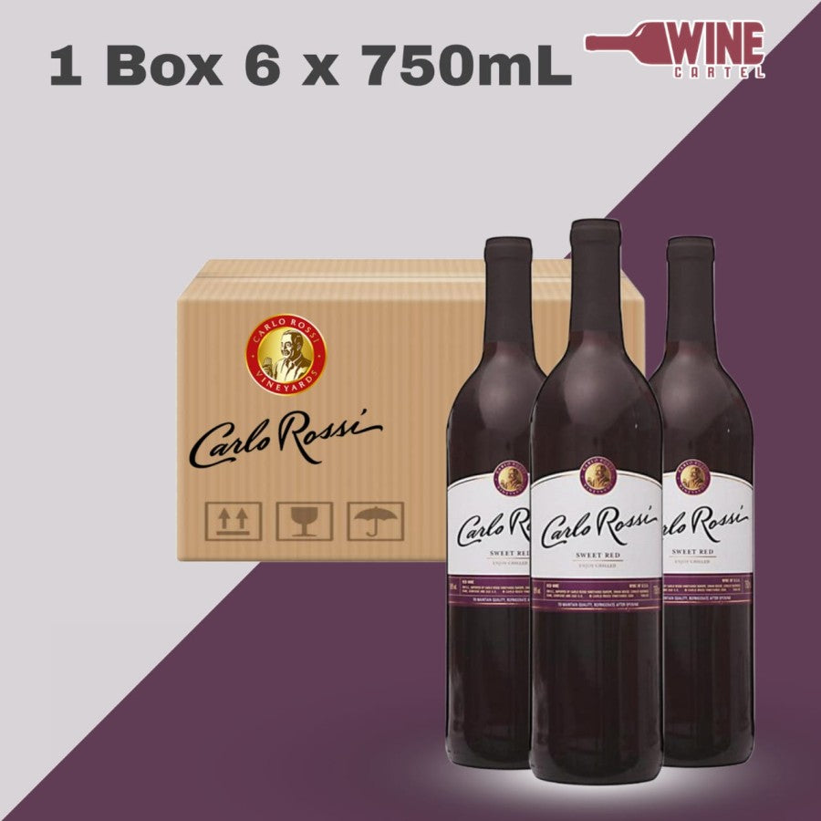 RED WINE Carlo Rossi Sweet Red Wine 750ml 1 Box 6 x 750mL UNITED STATES