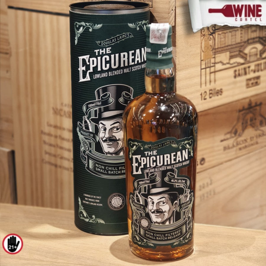 WHISKY The Epicurean Lowland Blended Malt Scotch Douglas Laing 700mL SCOTLAND