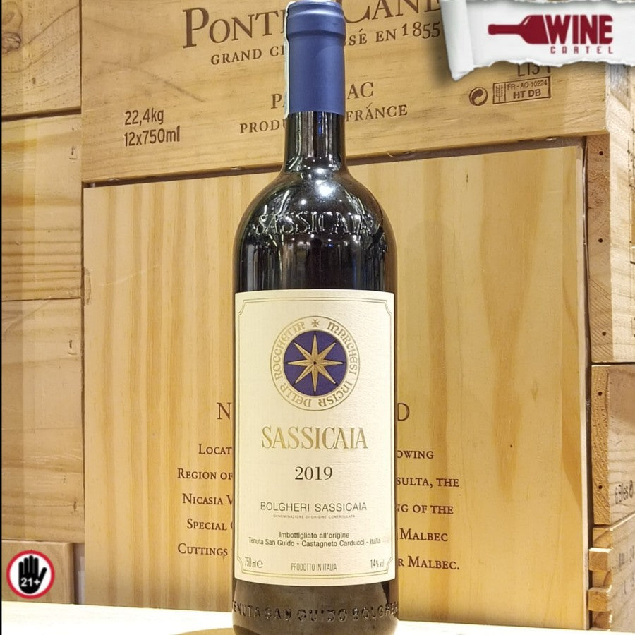 RED WINE Sassicaia - Red Blend - 2019 - 750ml PREMIUM WINE ITALY