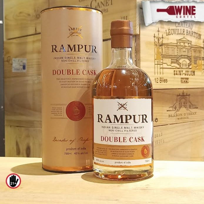 WHISKY Rampur Double Cask India Single Malt INDIAN Whisky 750mL INDIA