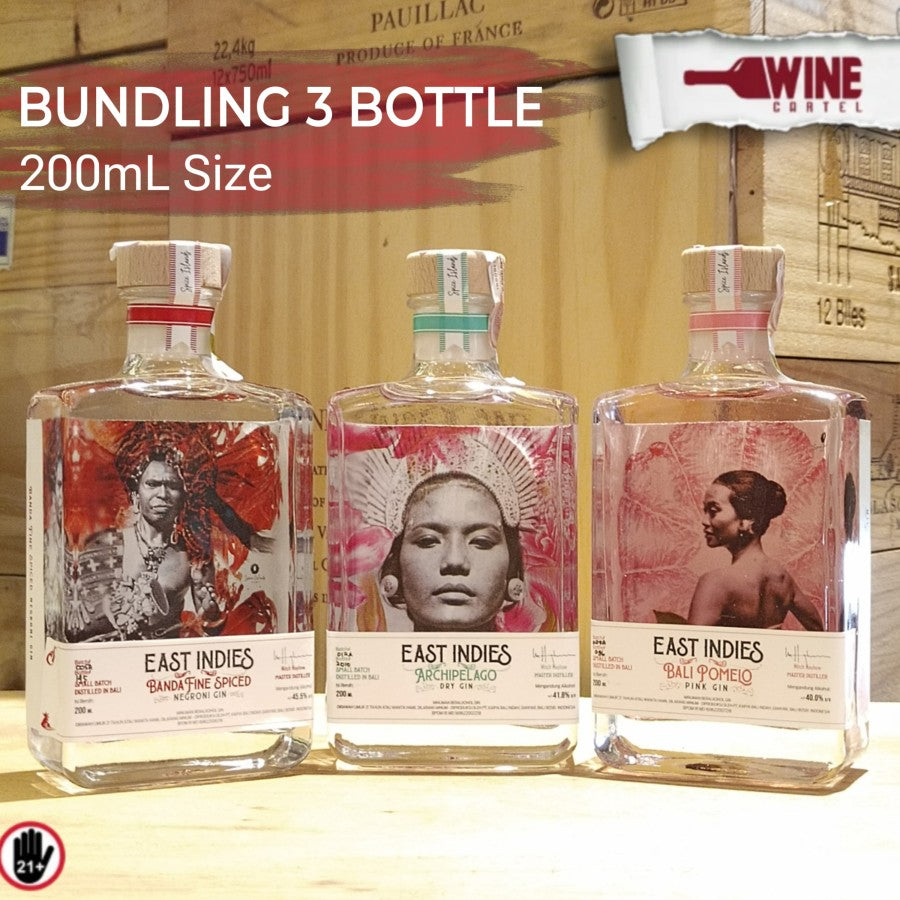BUNDLING East Indies Gin 3 BOTOL 3 Variant 200ml - Dry Gin BALI INDONESIA