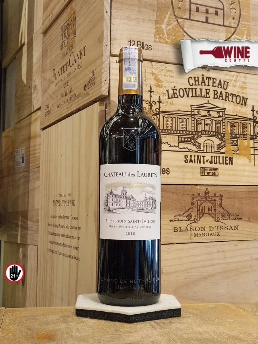 RED WINE Chateau Des Laurets 750ml Saint Emilion FRANCE