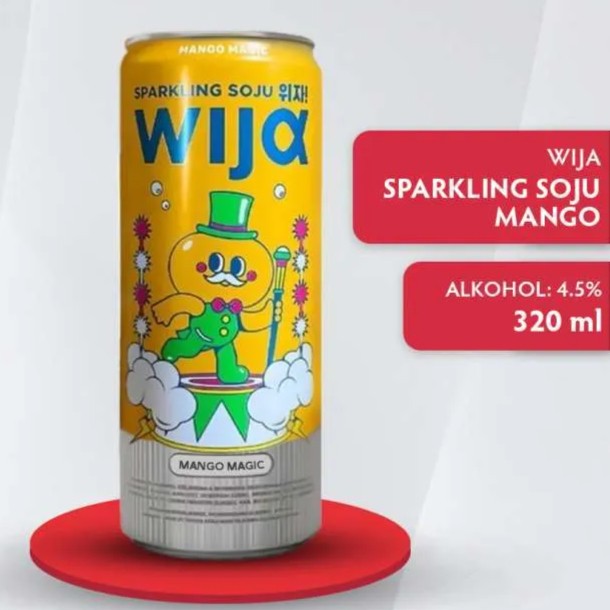 SOJU Wija Sparkling Soju Mango Magic 320mL Kaleng KOREA