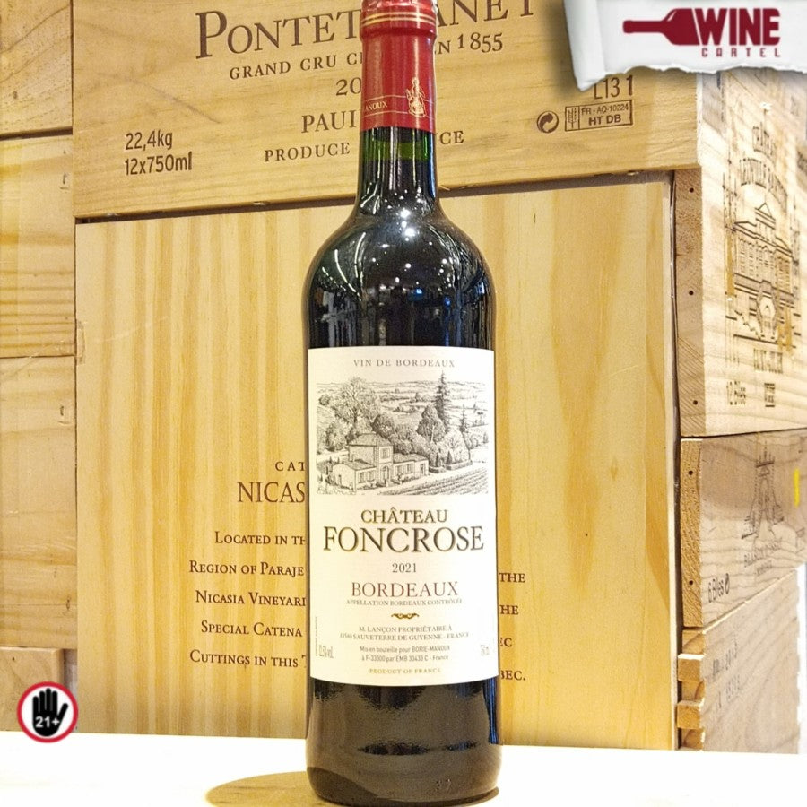 RED WINE Chateau Foncrose Bordeaux 750ml FRANCE