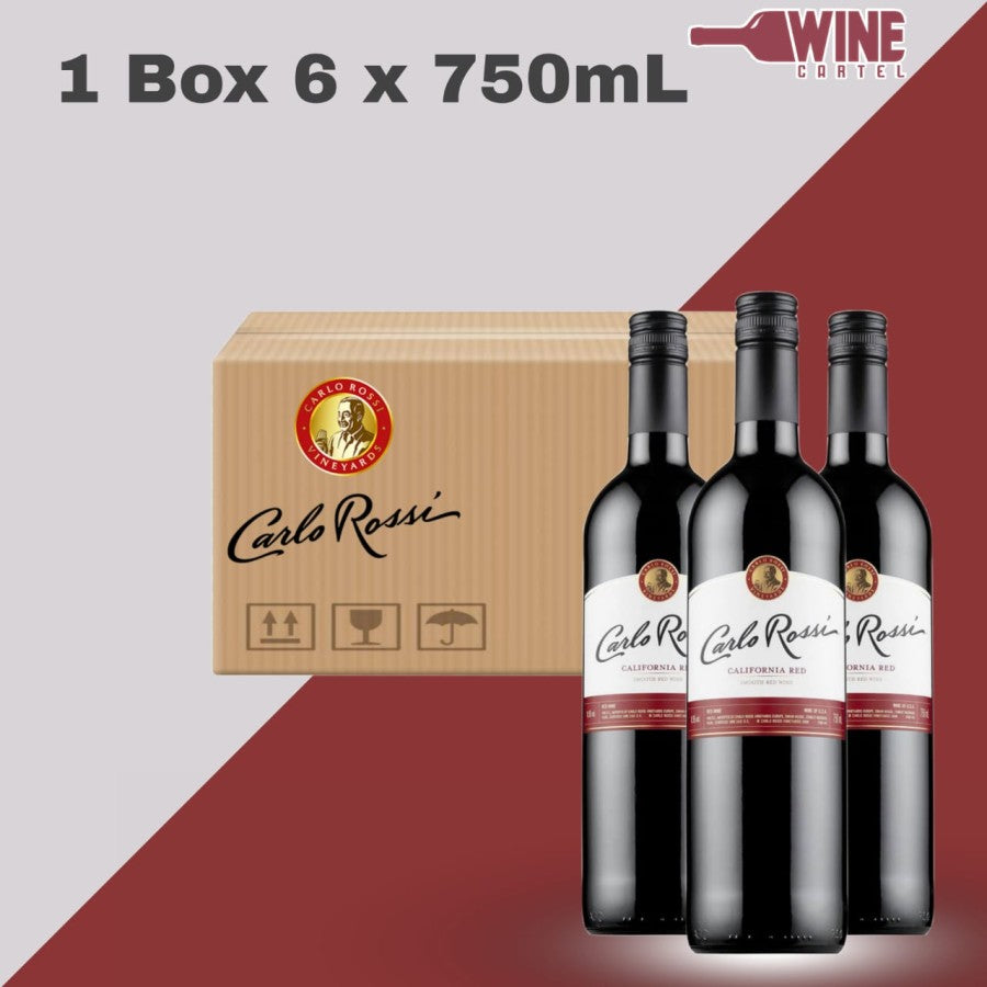 RED WINE Carlo Rossi California Red Wine 750 ml 6 x 750mL UNITED STATES