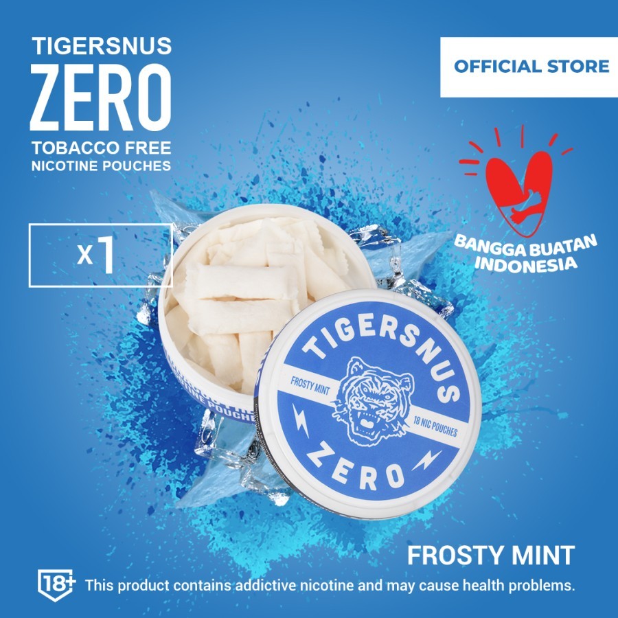 Tigersnus | Tiger snus Zero 16 mg/g Frosty Mint Kantong Nikotin