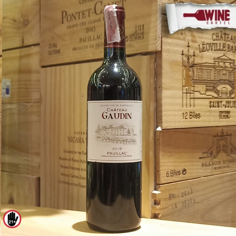 RED WINE Chateau Gaudin Pauillac 750mL FRANCE