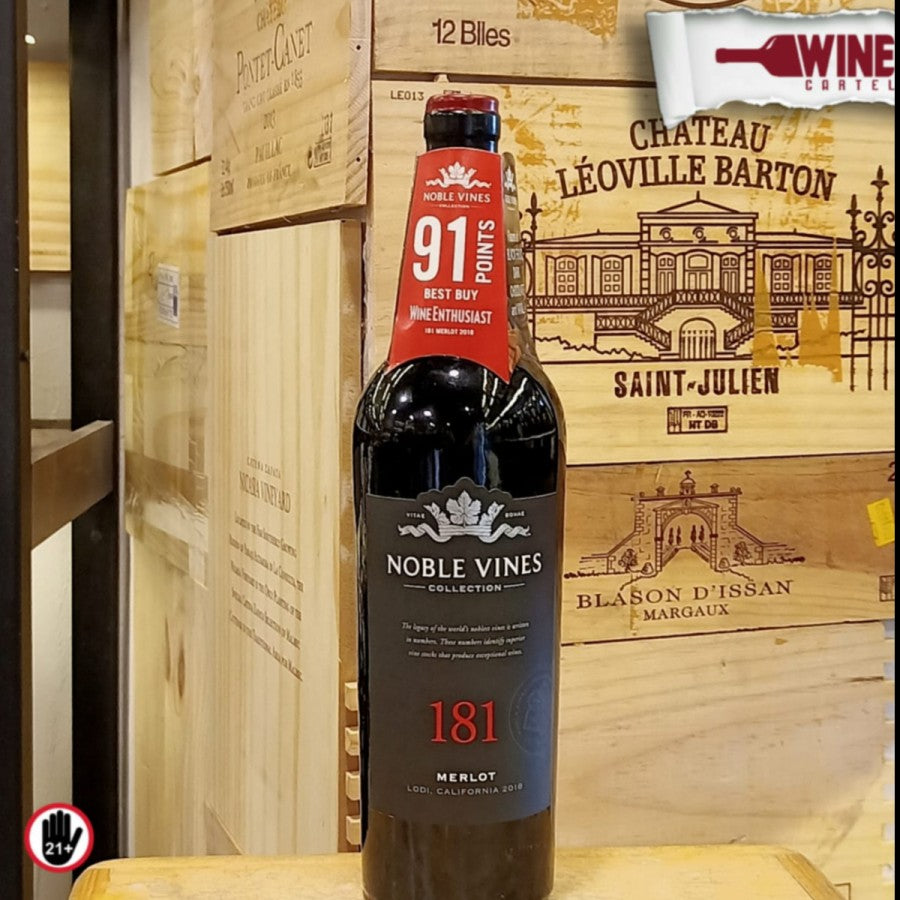 RED WINE Noble Vines 667 Pinot Noir - Noble Vines 181 Merlot 750mL UNITED STATES