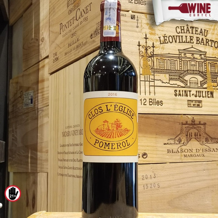 RED WINE Clos L'Eglise Pomerol 2016 750ml FRANCE