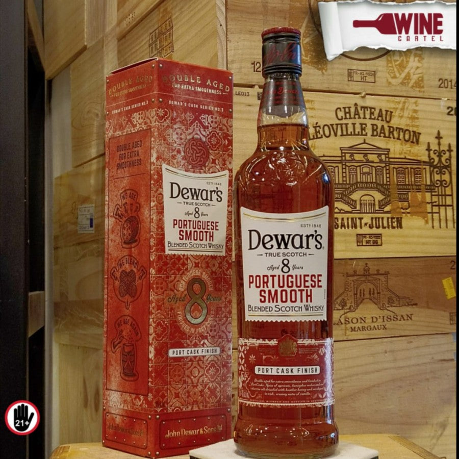 WHISKEY DEWARS Portuguese Smooth 8 yo Port Cask Finish Blended Scotch SCOTLAND