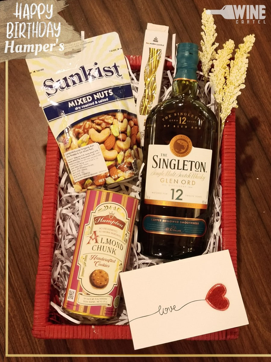 HAMPER'S Birthday GiFT Set Special WHISKY The Singleton 12 YO Glen Ord UK