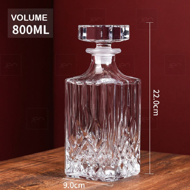 Decanter Botol Kaca Crystal Tempat Penyimpanan Whiskey Whisky Wine SET
