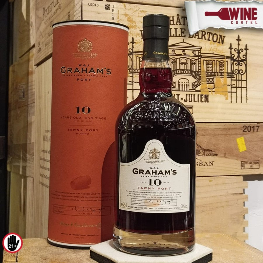 PORT WINE W&J Grahams Tawny PortGraham 10 YO Years Old  750mL PORTUGAL