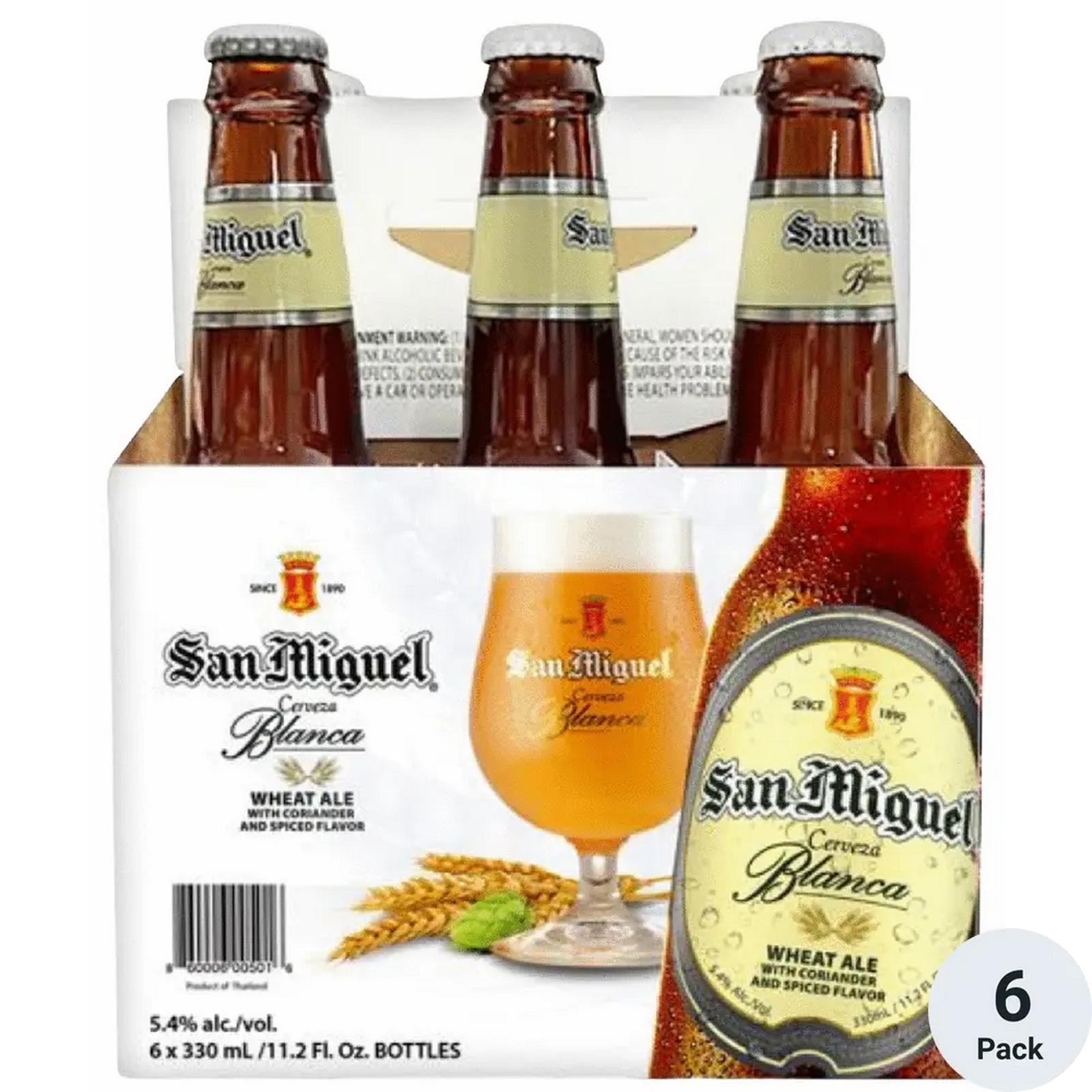 x6 Botol San Miguel Cerveza Blanca San Mig Wheat Beer Bir Botol 330mL
