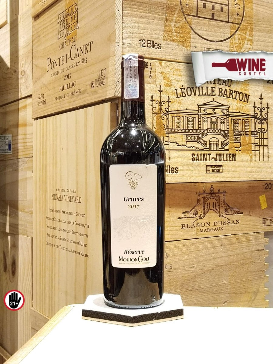 RED WINE Mouton Cadet - Reserve Graves Rouge - Red Blend - 750ml FRANCE