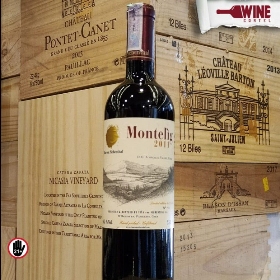 RED WINE Vina Von Siebenthal Montelig 2011 750mL CHILE