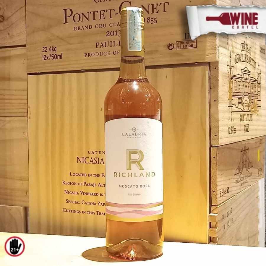ROSE WINE Calabria Richland Moscato Rosa 750mL White AUSTRALIA