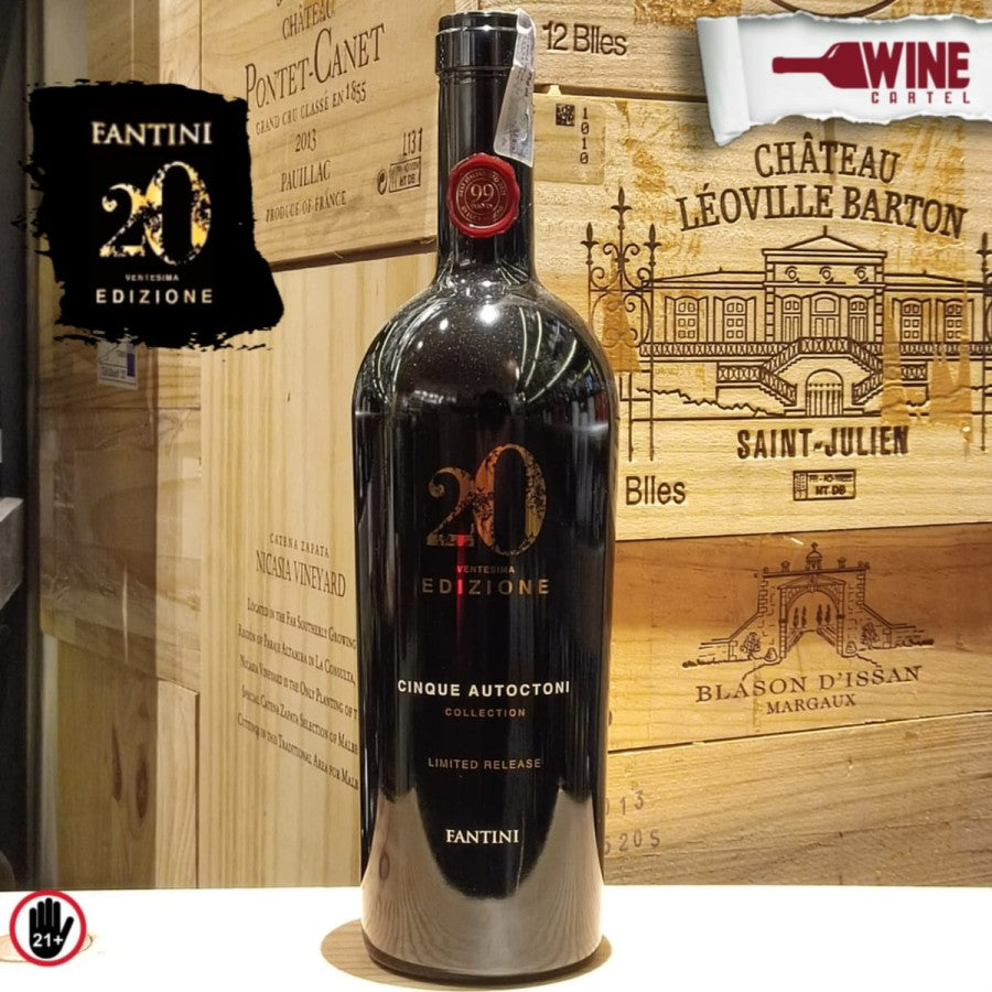 RED WINE Edizione Ventesima Fantini 20 Years Limited Release 750mL ITALY