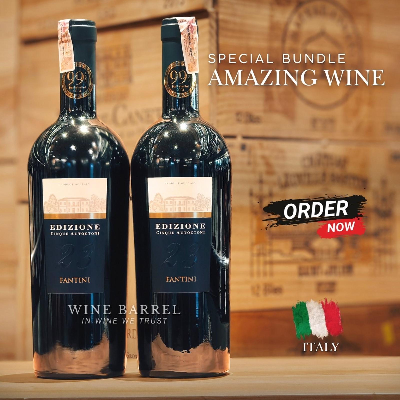 2 BOTTLE BUNDLE FANTINI EDIZIONE 750mL ITALY RED WINE Bundling Promo