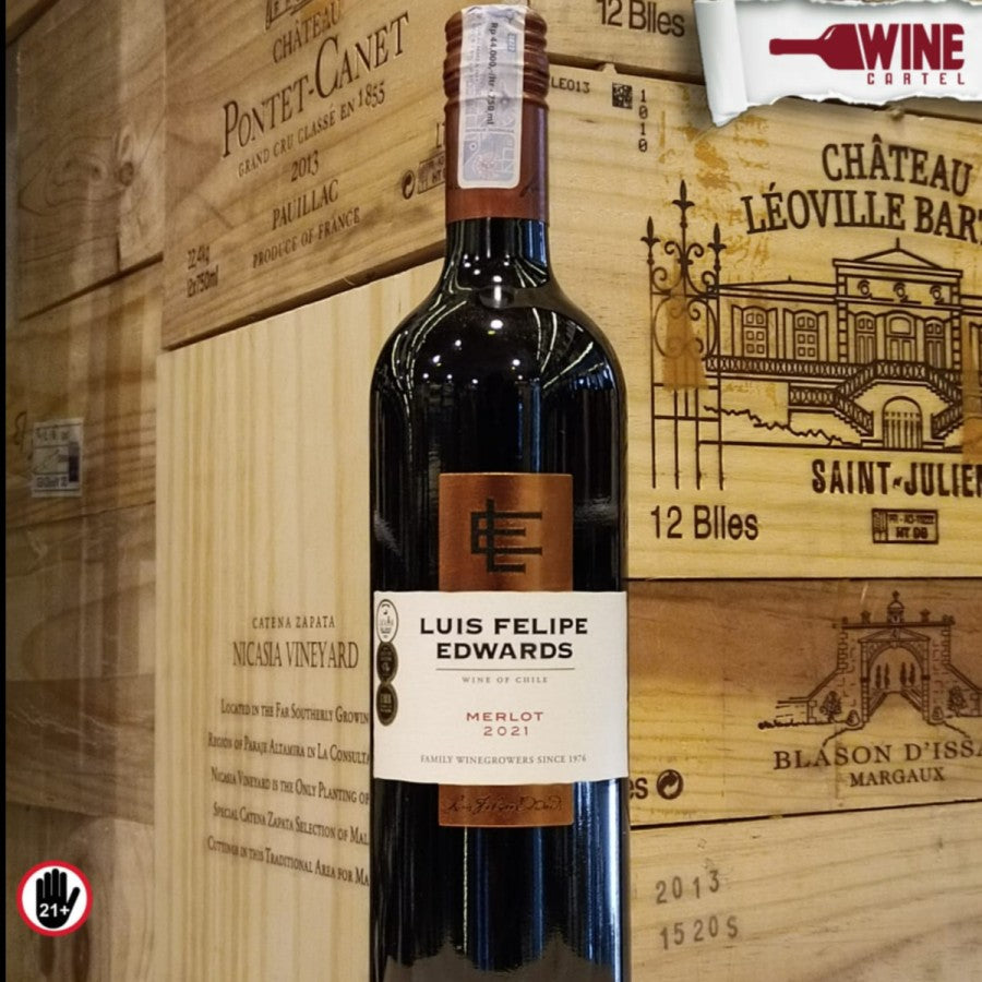 RED WINE Luis Felipe Pupilla Merlot 750 Ml CHILE