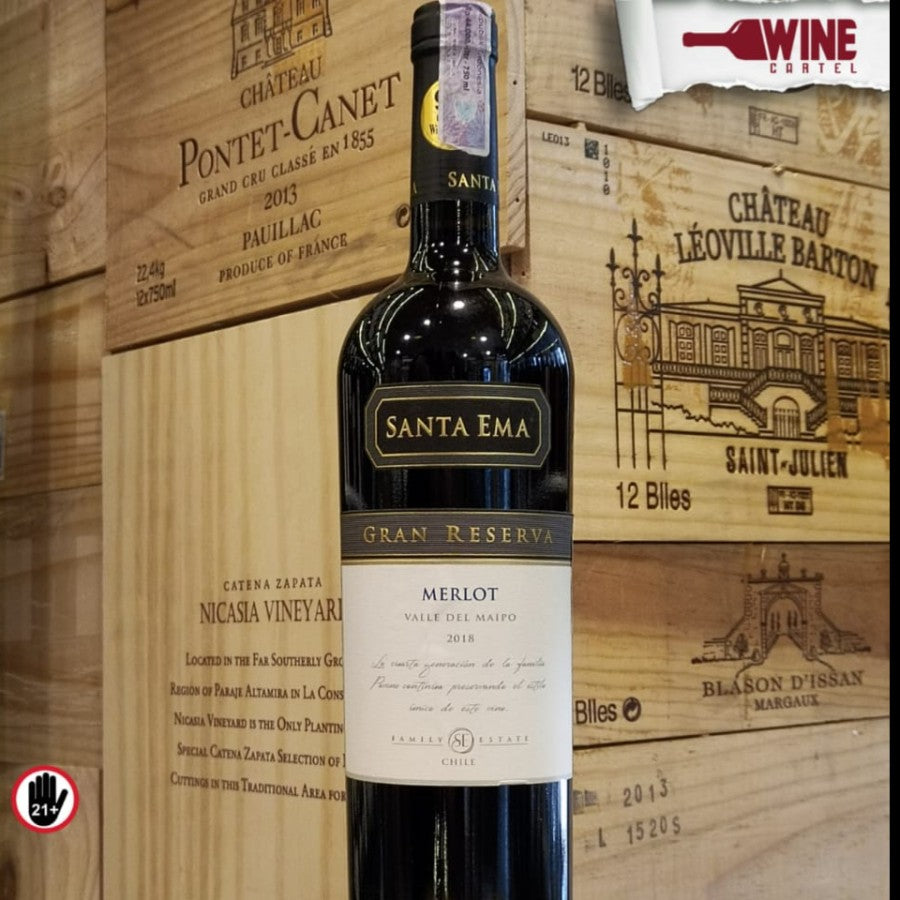 RED WINE Santa Ema Gran Reserva Merlot 750mL CHILE