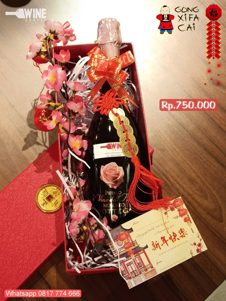 HAMPERS IMLEK SPARKLING WINE Bottega Il Vino Dellamore Petalo Moscato ITALY