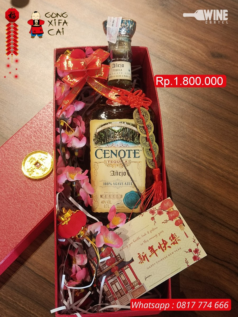 HAMPERS Imlek CNY Chinese New Year Cenote Anejo Tequila Premium GIFT MEXICO