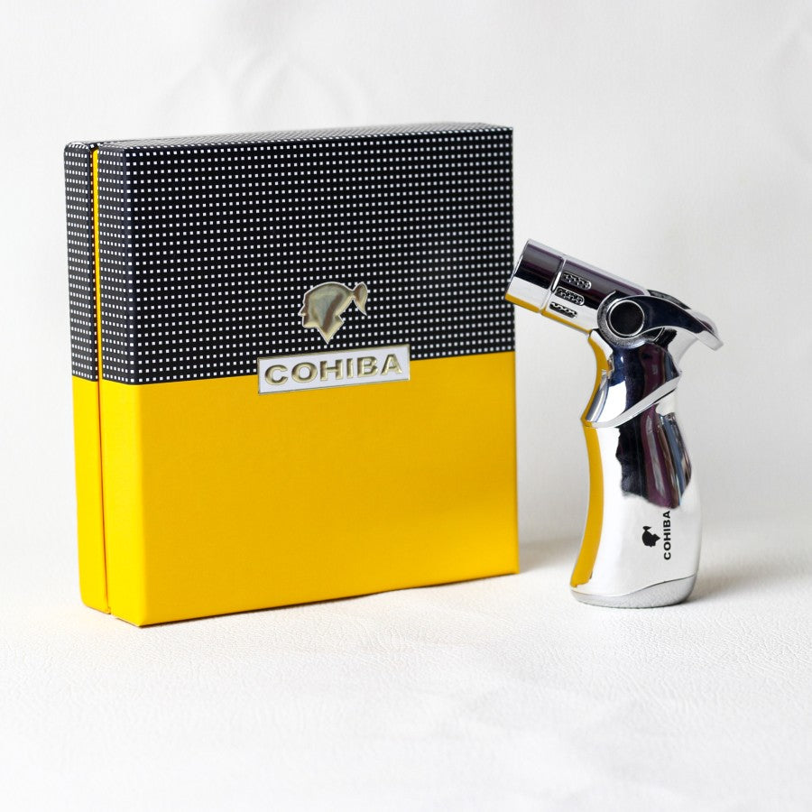 Korek Api Lighter Cigar Cerutu Pemantik Gas Torch COHIBA Premium 4Hole