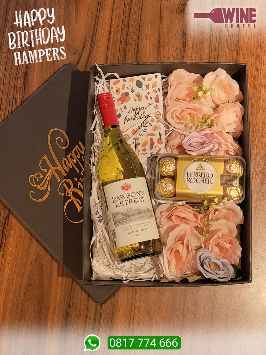 SPECIAL BIRTHDAY HAMPERS WHITE WINE Rawsons Retreat Chardonnay 750 ml AUSTRALIA